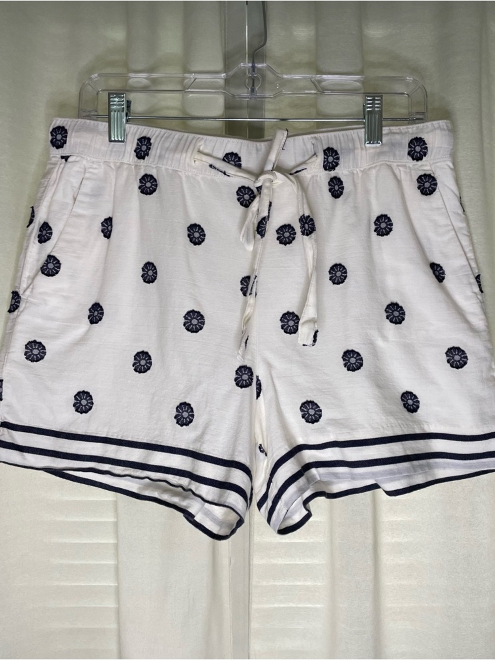 Loft Embroidered Cotton Shorts